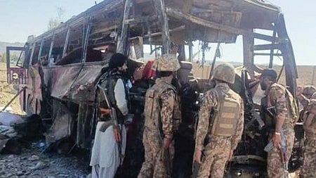 The aftermath of the blast (photo: IANS)