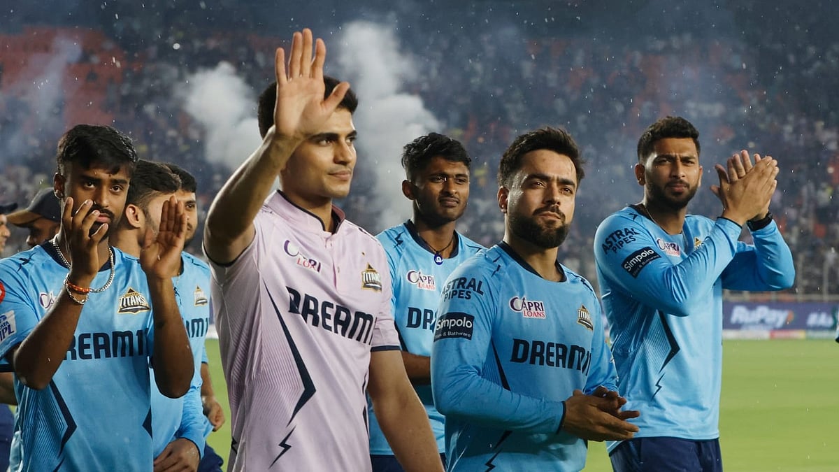 Gujarat Titans led by captain Shubman Gill, Rashid Khan take a lap at the end of their 2024 campaign