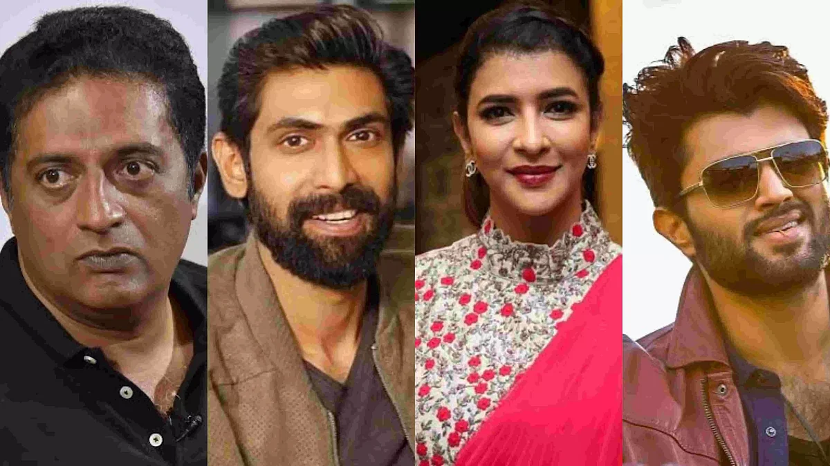 L-R: Prakash Raj, Rana Daggubati, Lakshmi Manchu, Vijay Deverkonda
