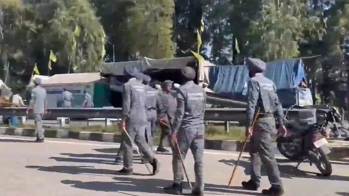 Farmers, who were detained Wednesday and kept at different locations, started a hunger strike to protest