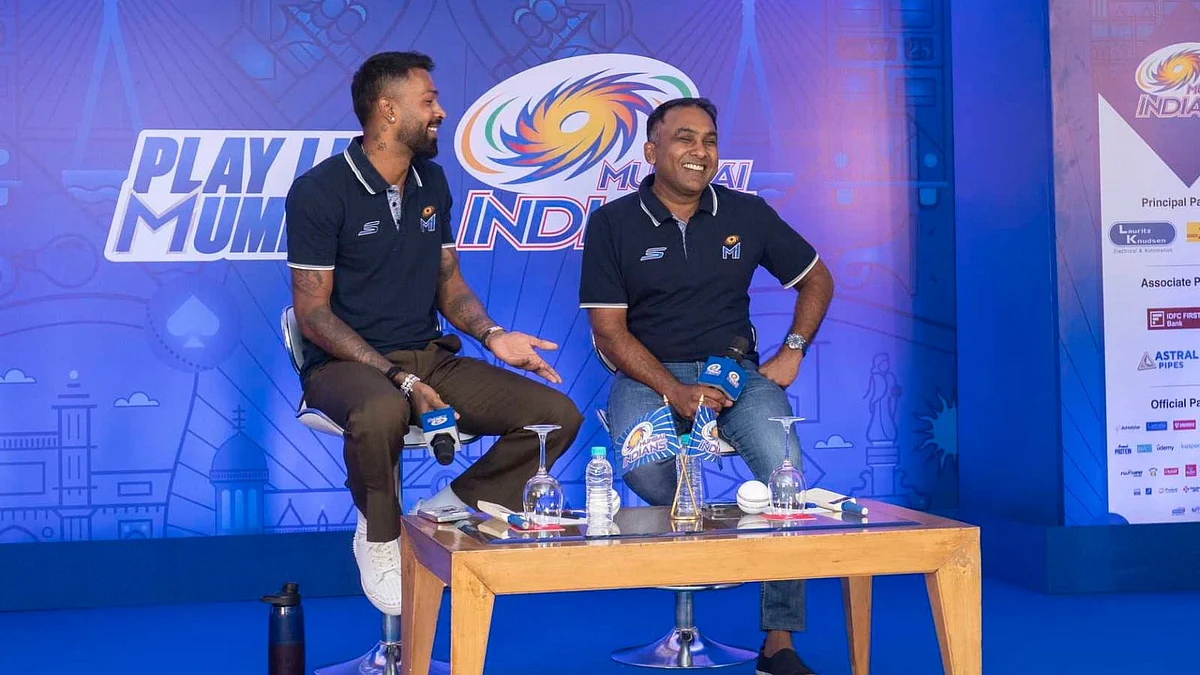 Mumbai Indians captain Pandya and head coach Jayawardene (photo: Mumbai Indians)