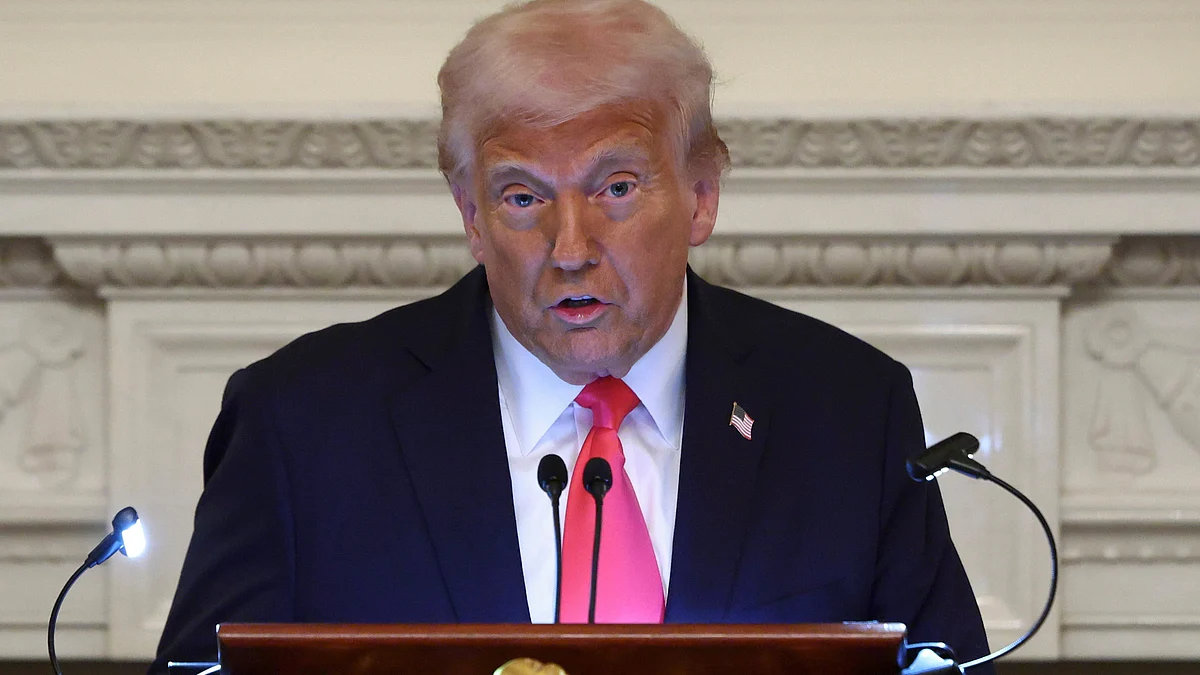 Donald Trump speaks at White House in Washington on 27 March (photo: AP/PTI)