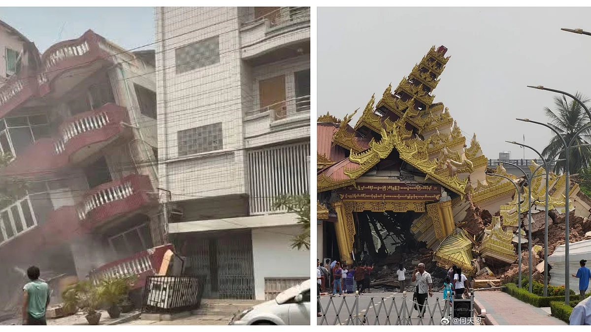 The aftermath of the quake