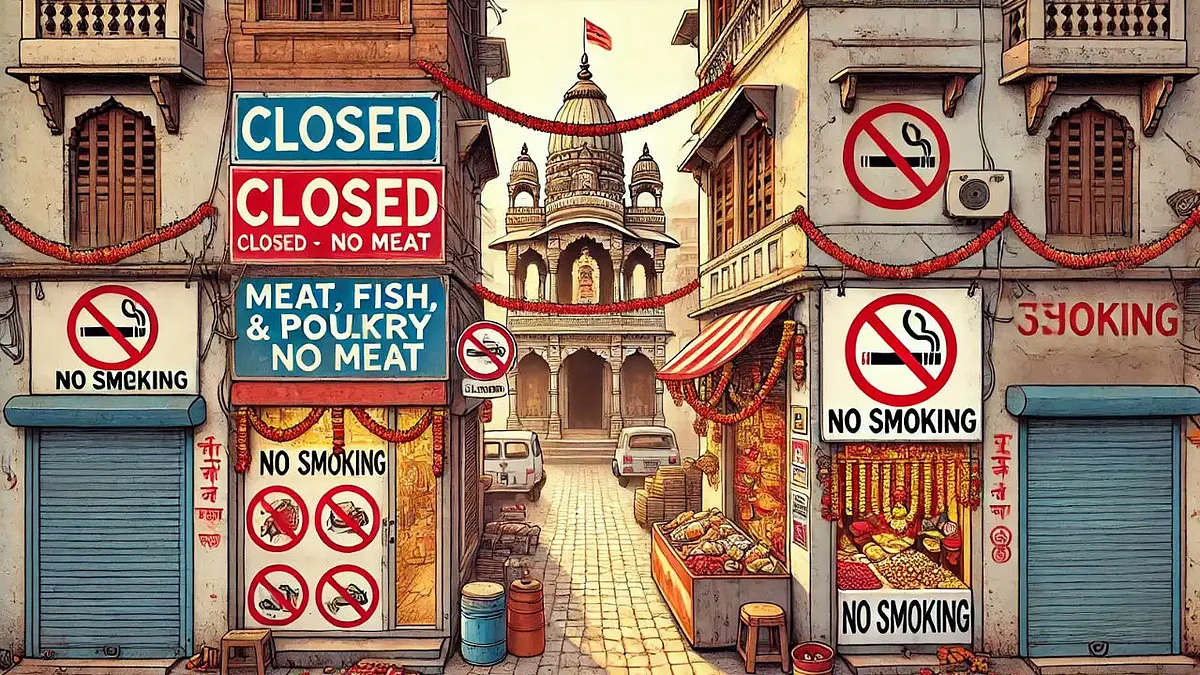 Meat ban in Varanasi throughout Navaratri, in a first (AI-generated artistic impression)