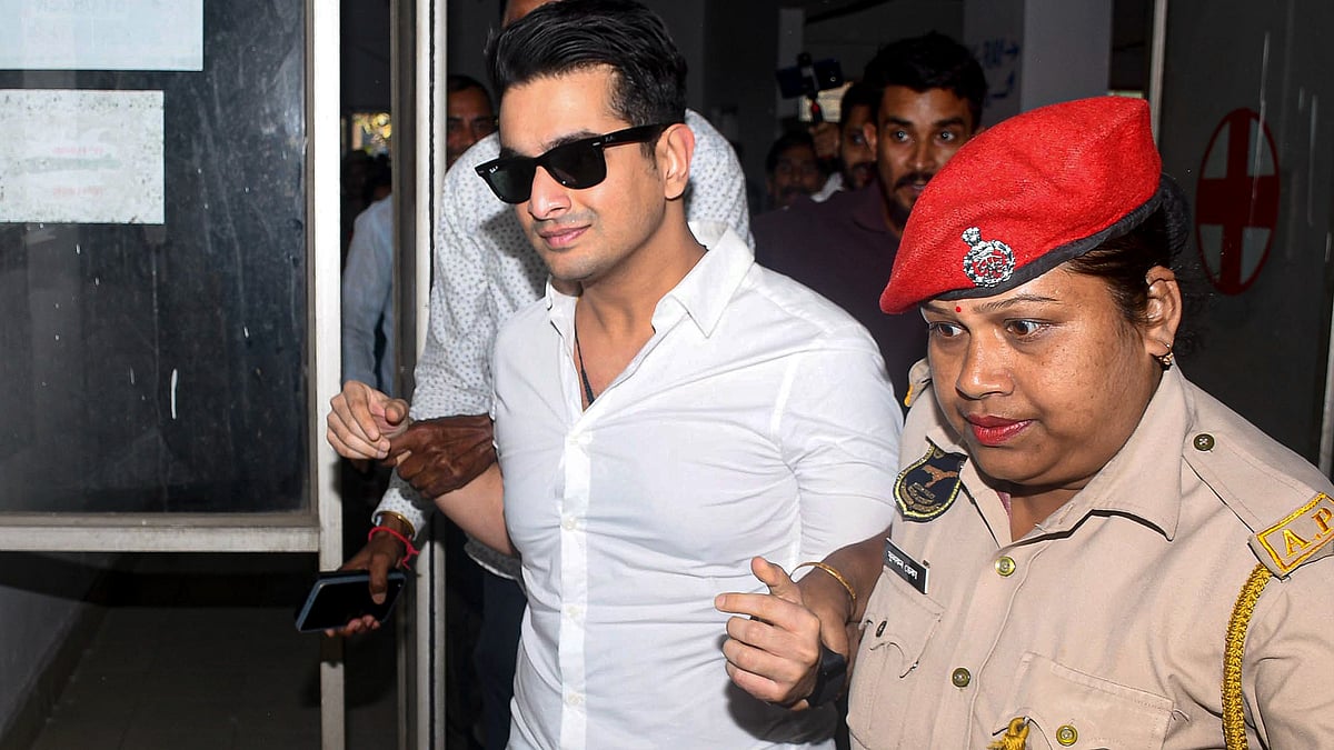 YouTuber Ranveer Allahbadia in police custody in Guwahati on 7 March (photo: PTI)