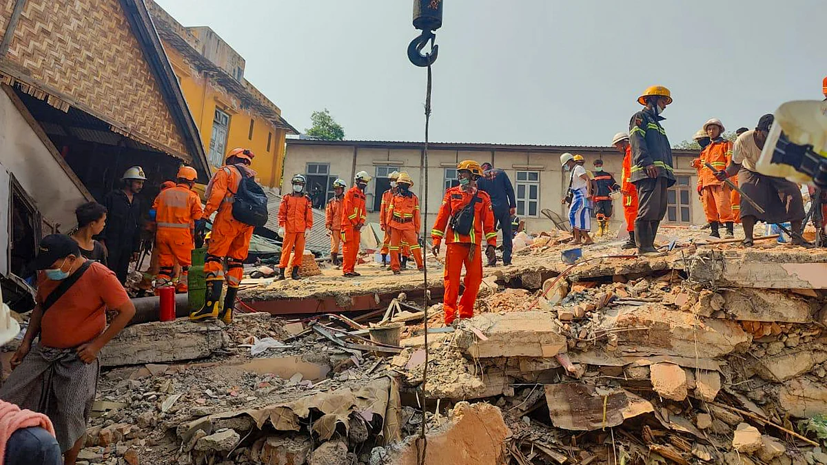 Operation Brahma: India's NDRF at work in rescue operations in quake-hit Myanmar