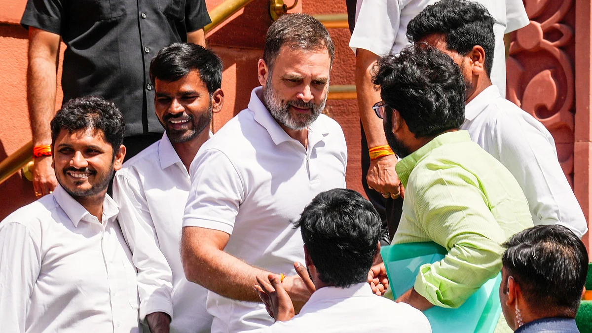 Rahul Gandhi in Parliament (photo: PTI)