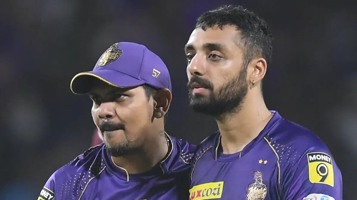 Killing them softly: Sunil Narine (left) and Varun Chakravarthy