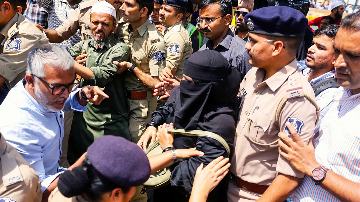 An anti-Waqf Bill protest in Gujarat (photo: PTI)