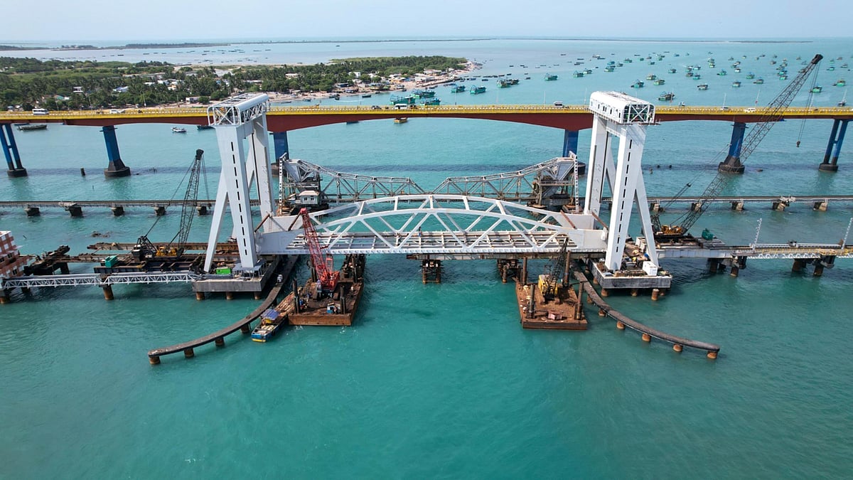 The new Pamban bridge (Photo: PTI)