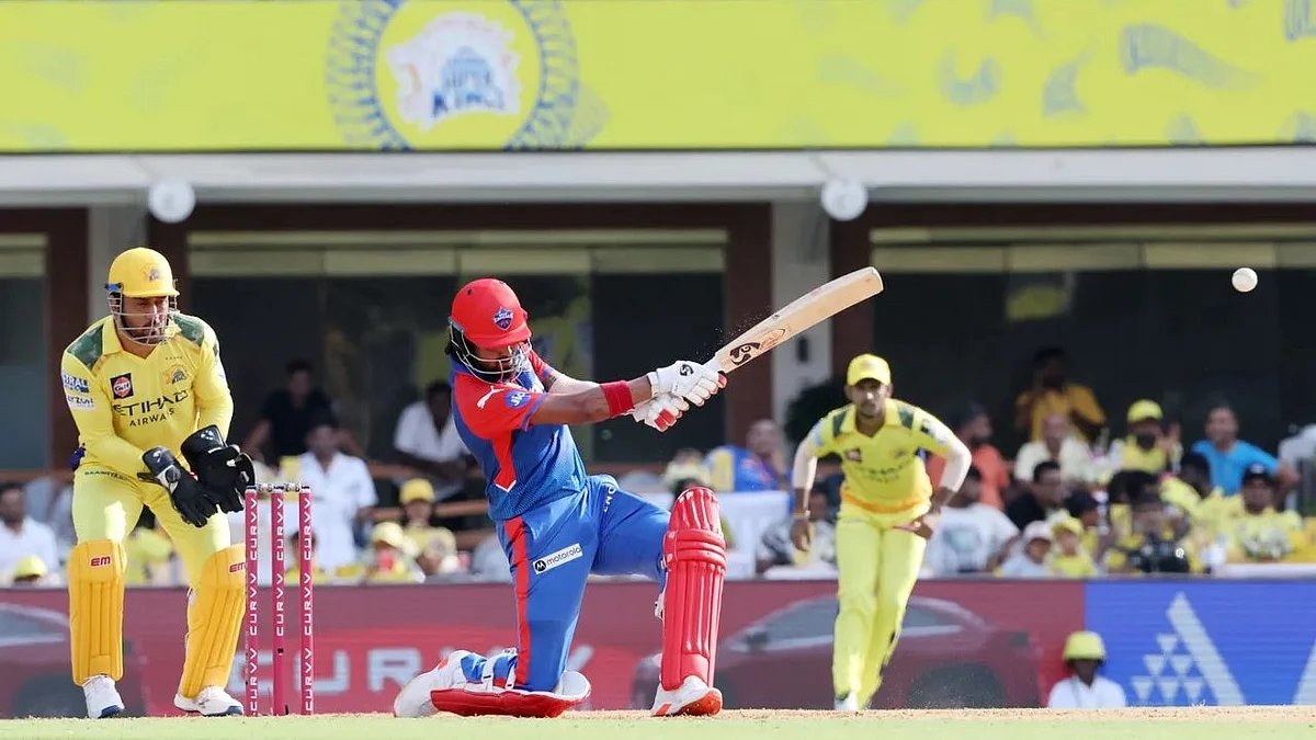 K.L. Rahul in full flow for his new team Delhi Capitals on Saturday