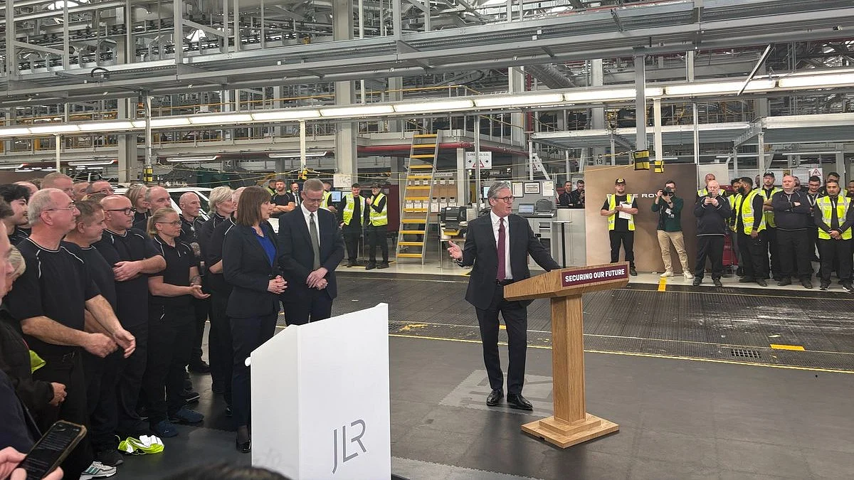 "We will back you to the hilt": Keir Starmer to Tata-owned Jaguar Land Rover employees amid tariff war