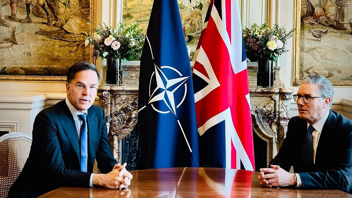 NATO chief Mark Rutte with UK PM Keir Starmer (photo: @SecGenNATO/X)