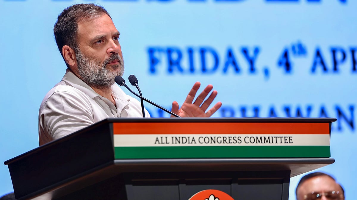 Rahul Gandhi during a meeting in New Delhi on 4 April (photo: PTI)