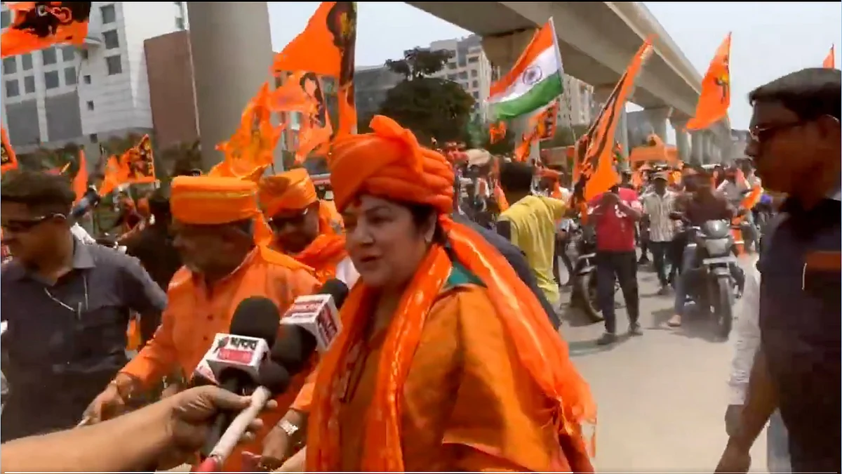Unprecedented, culturally: A BJP-organised Ram Navami ‘celebration’ proudly turns Kolkata ‘orange’