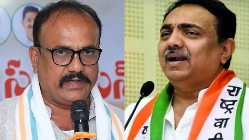 Maha Cong chief Harshwardhan Sapkal and state NCP(SP) chief Jayant Patil (photo: IANS)