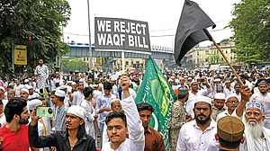 file phot of an anti-Waqf Bill protest