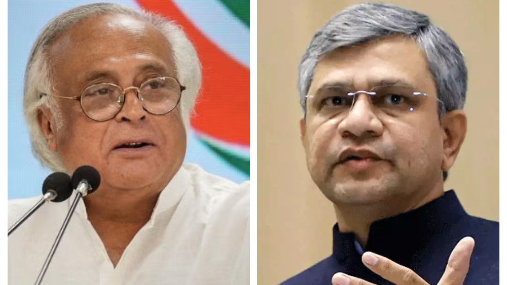 Jairam Ramesh (left) and Ashwini Vaishnaw