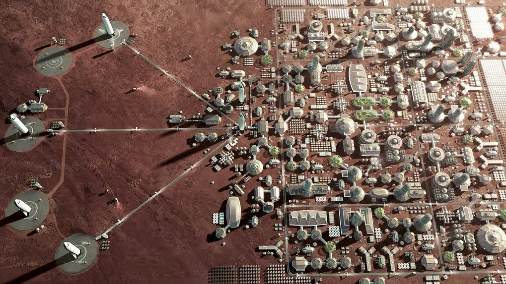 Elon Musk would like to sell us this colony on Mars, radiation be damned