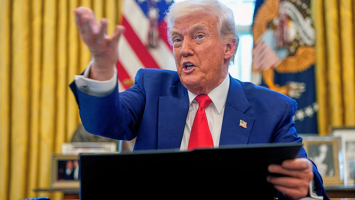 Donald Trump speaks at White House on 9 April (photo: AP/PTI)