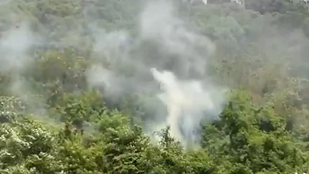 Screengrab of a video of mangroves being burned in Versova