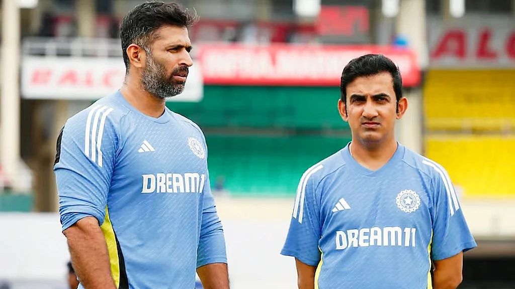 Gautam Gambhir (right) with Abhishek Nayar