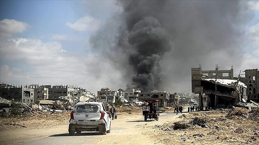 Israeli airstrikes in Gaza Strip (photo: IANS)