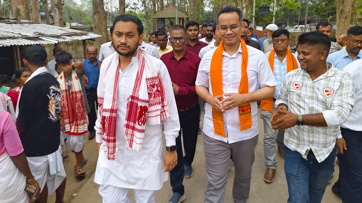 Congress MP Gaurav Gogoi 
in Guwahati (photo: @GauravGogoiAsm/X)