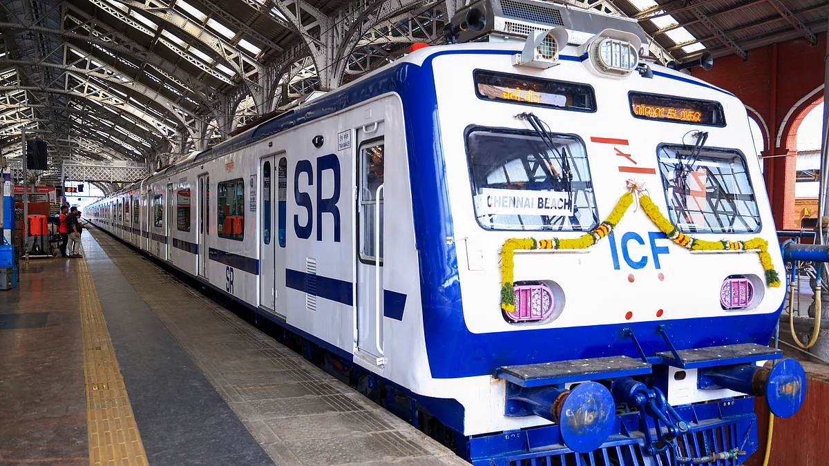 Air-conditioned Electric Multiple Unit train begins its services in Chennai (Photo: PTI)
