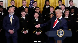 US President Donald Trump at White House on 15 April (photo: AP/PTI)