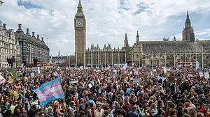 ‘No laws about us without us’: UK trans protest