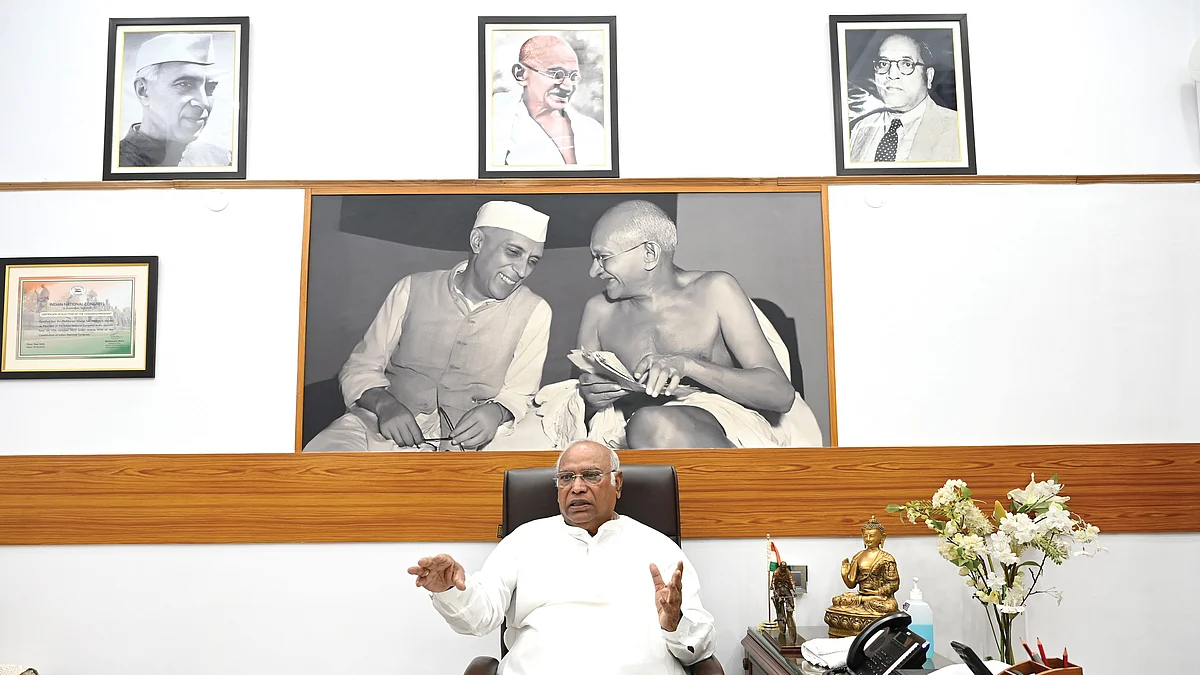 Congress chief Mallikarjun Kharge says the party is determined to win back lost ground (photo: Vipin/NH)