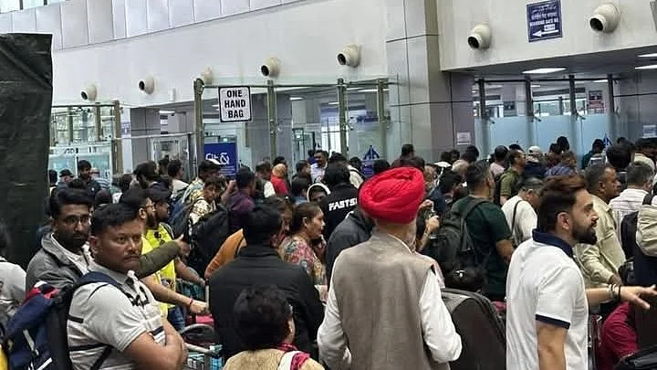 Srinagar airport in the aftermath of the terror attack
