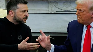 US President Donald Trump with Volodymyr Zelenskyy (photo: IANS)