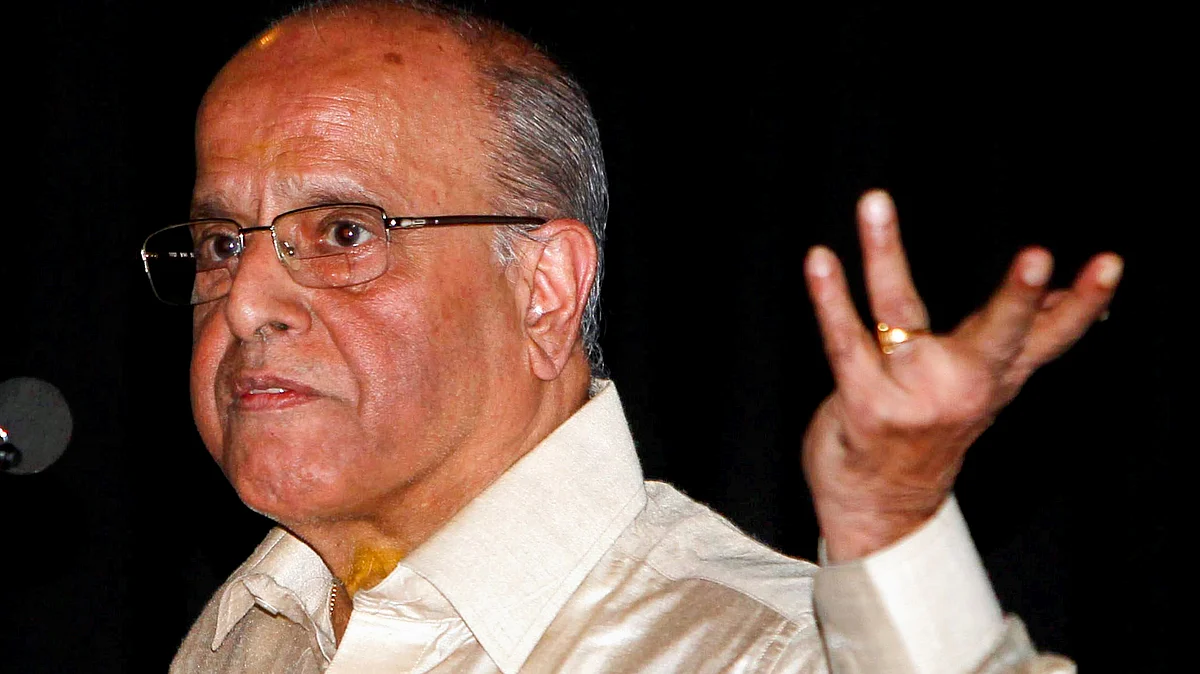former ISRO chairman K. Kasturirangan addresses on India in Space in New Delhi (photo: PTI)