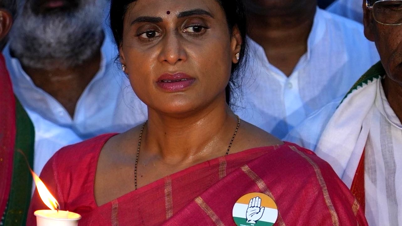 Y.S. Sharmila at a memorial gathering for the Pahalgam attack victims