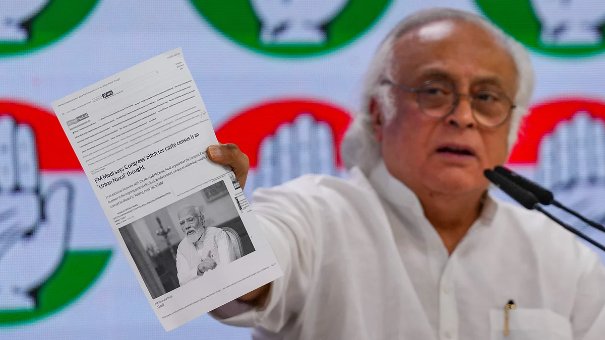 Jairam Ramesh during a press conference in New Delhi on 1 May (photo: Vijay Varma/PTI)