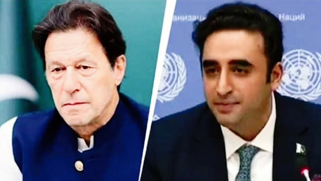 Imran Khan and Bilawal  Bhutto-Zardari (photo: @KrishnaG_Sharma/X)