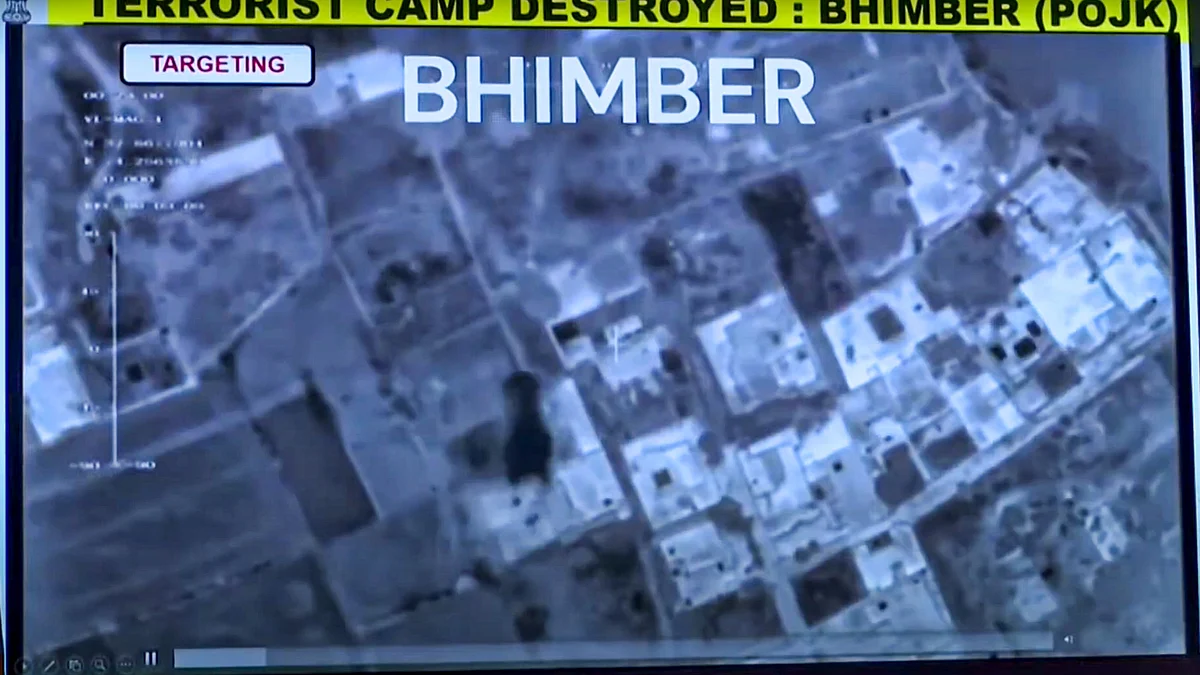 Satellite image of one of the targeted camps (photo: PTI)