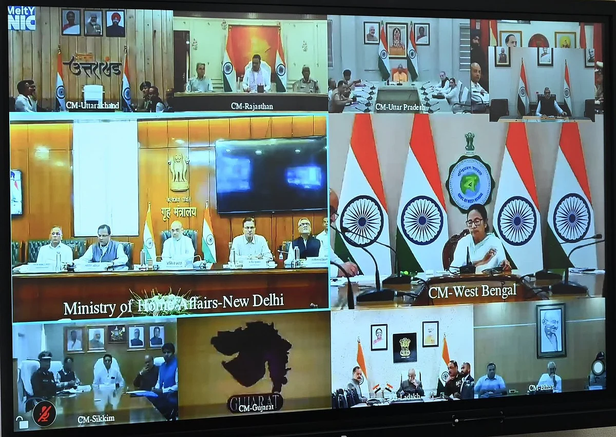 Chief ministers of border states with Pakistan and Nepal in a teleconference with home minister Amit Shah