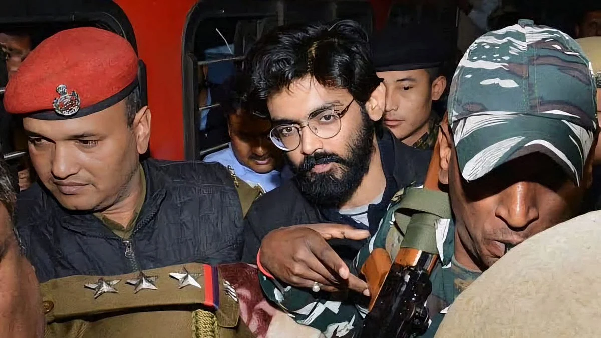 Sharjeel Imam arrives in court under police escort