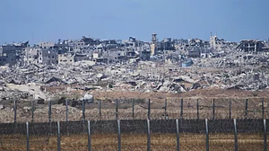 Destroyed buildings in Gaza Strip on 4 May (photo: AP/PTI)