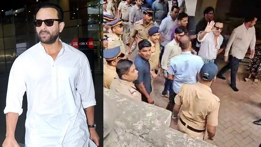 Saif Ali Khan after being discharged from hospital in January