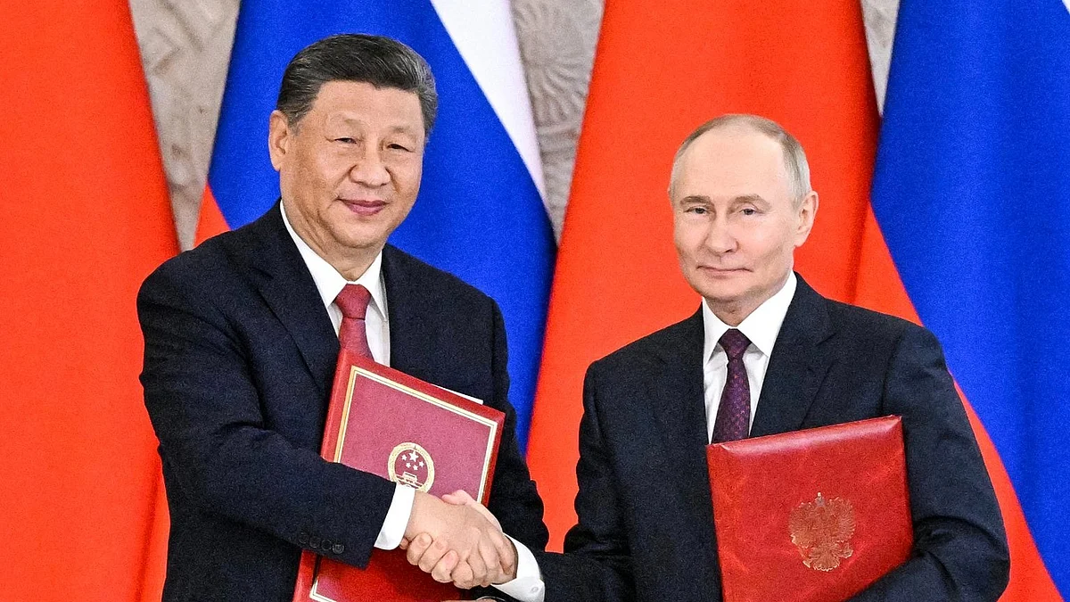 China's premier Xi Jinping is in Moscow signing several bilateral documents with Russia's Vladimir Putin