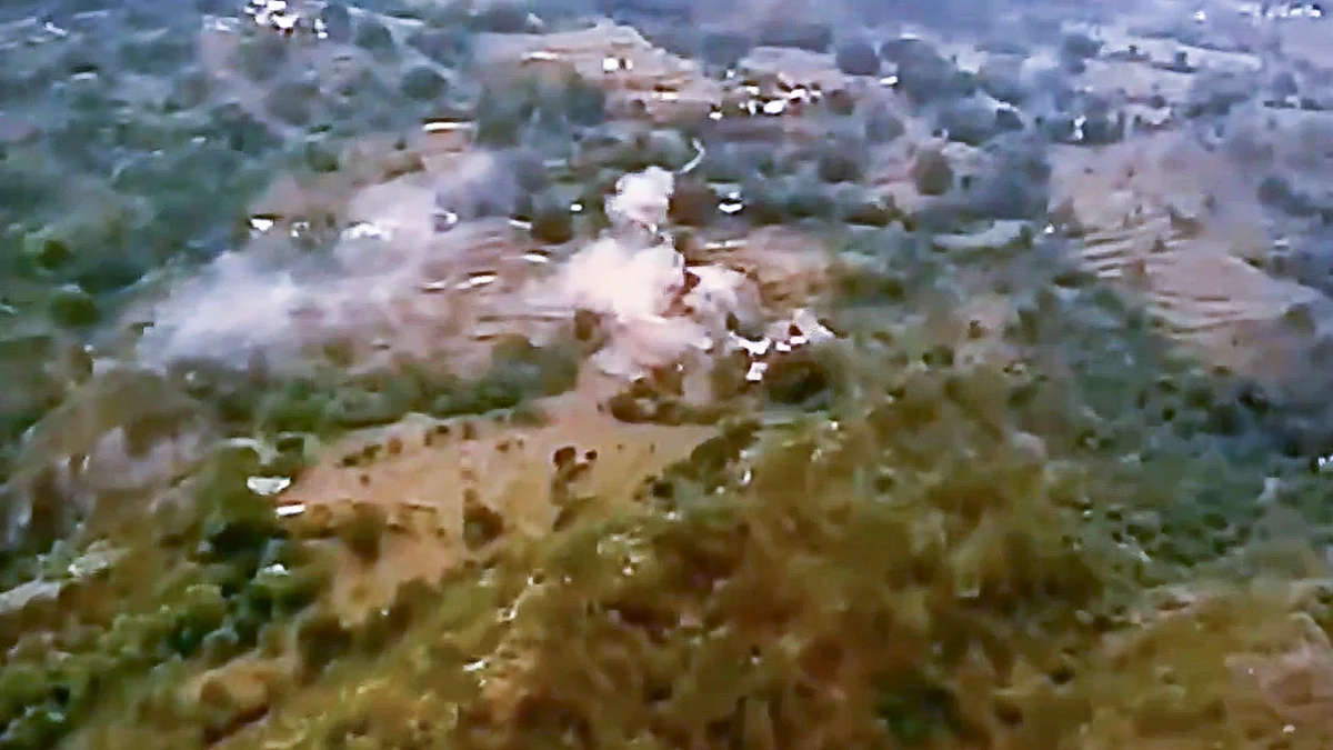 Screengrab from video posted by Indian Army of the Indian attacks