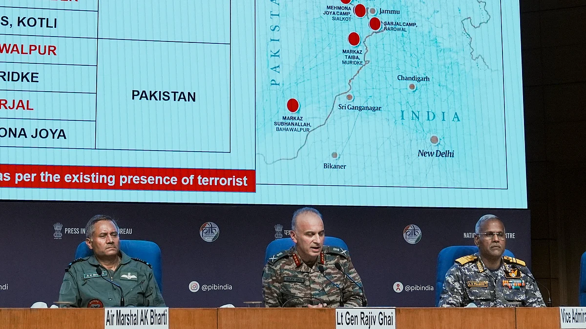 A joint press conference of Indian defence force in New Delhi, 11 May 2025