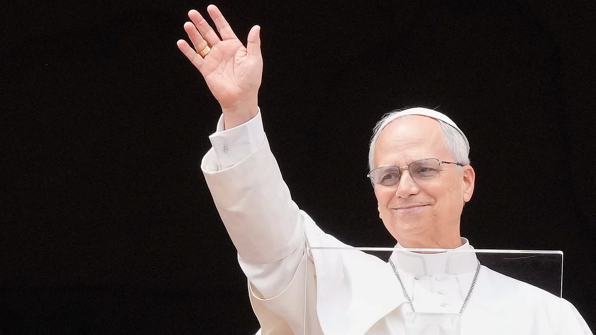 Pope Leo XIV appears at the central balcony of St. Peter's Basilica on 11 May (photo: AP/PTI)