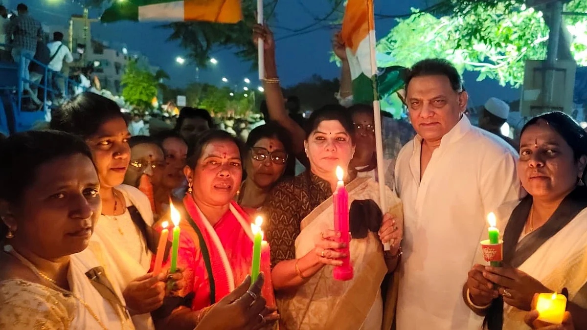 In Memoriam: Mahila Congress lights candles for those killed in the Pahalgam terrorist attack