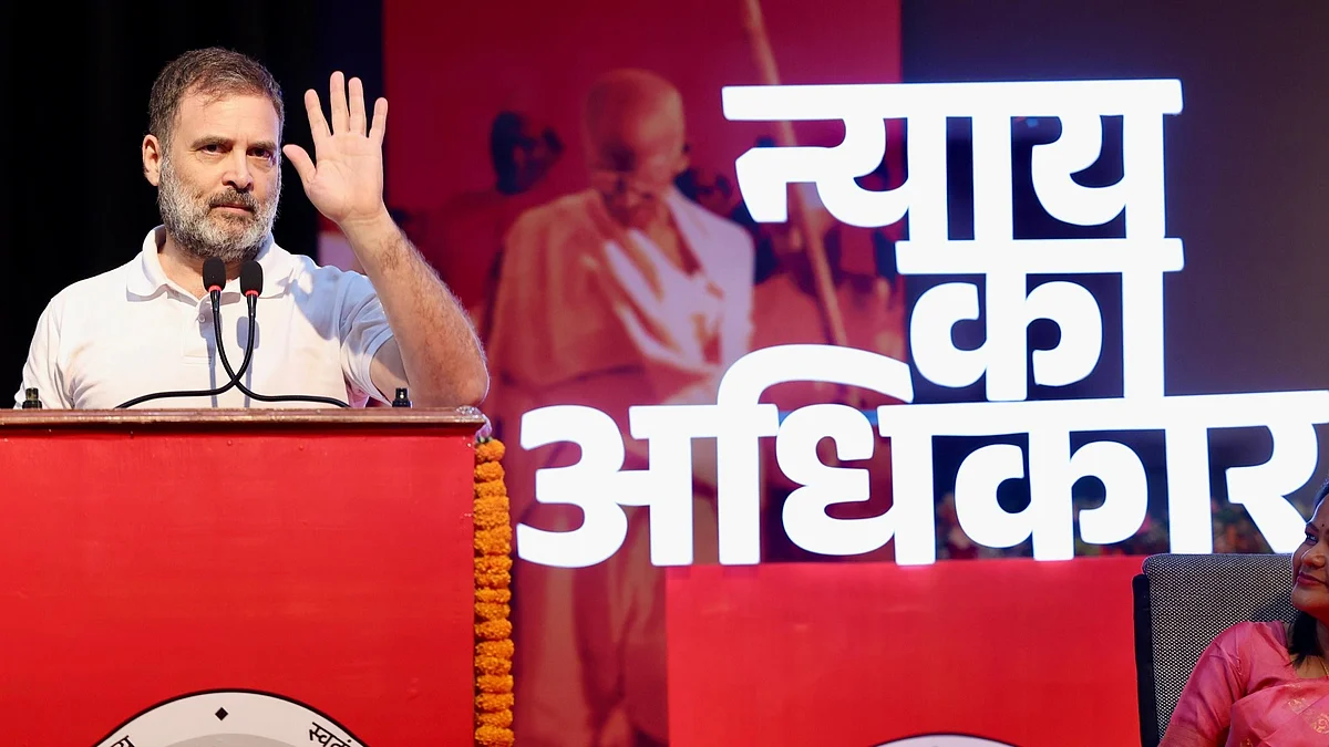 Rahul Gandhi attends a party meeting (photo: @RahulGandhi/X)