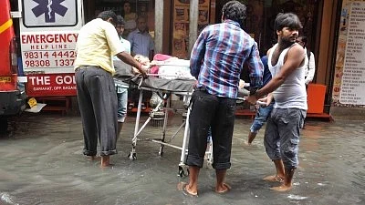 A patient being shifted to hospital (photo: IANS) 
